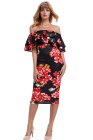 Layered Ruffle Off Shoulder Curvaceous Dress