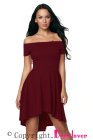Burgundy All The Rage Skater Dress