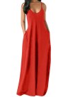 Plain Color Spaghetti Straps Oversized Maxi Dress