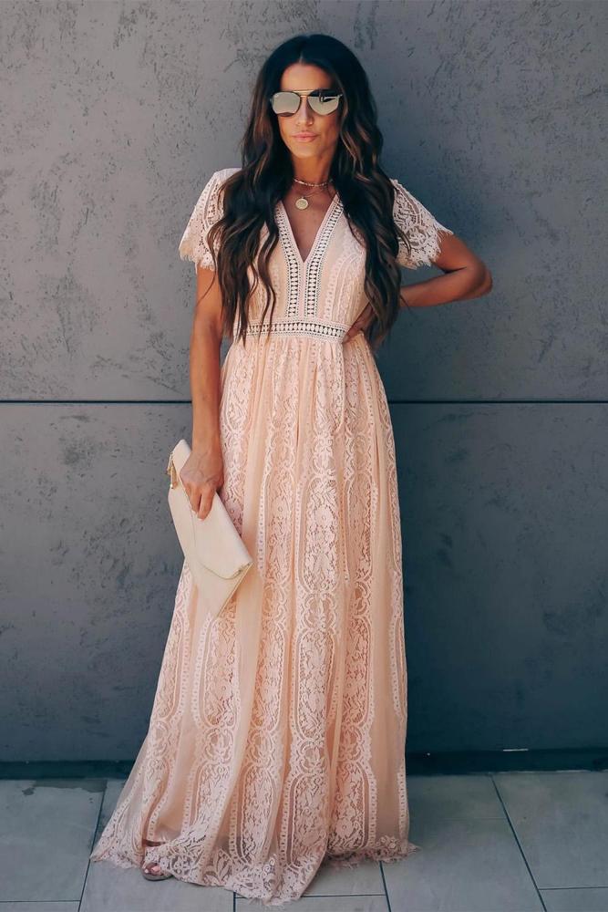 Fill Your Heart Lace Maxi Dress