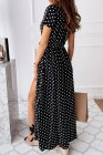 Women's Dresses Polka Dot High Split Maxi Dress