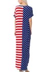 The Stars and Stripes V-Neck Pocket Maxi Dress