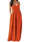 Plain Color Spaghetti Straps Oversized Maxi Dress