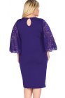 Lace Flutter Sleeve Plus Size Bodycon Dress