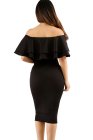 Layered Ruffle Off Shoulder Curvaceous Dress