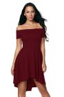 Burgundy All The Rage Skater Dress