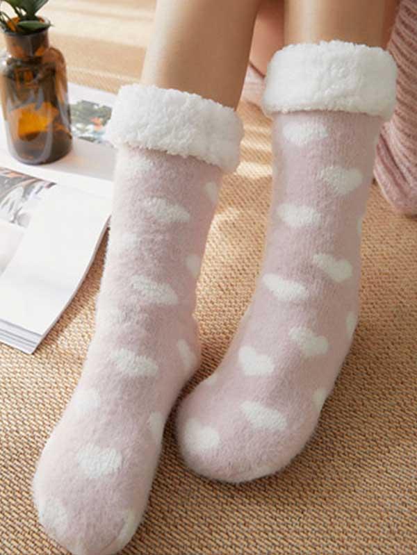 Winter Warm Leopard Print Fluffy Socks