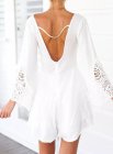 Women's Rompers Lace Waist VNeck Rompers