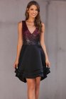 Ombre Sequin Multi Layer Skater Dress