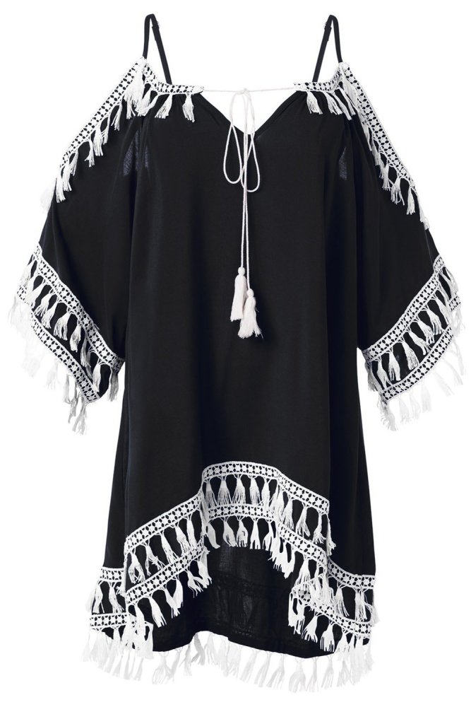 Boho Tassel Tunic Cover up