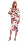 Layered Ruffle Off Shoulder Curvaceous Dress