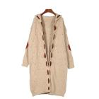 Womens Crochet Open Front Long Sleeve Oversized Cardigan