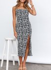 Womens Floral Split Cami Maxi Dress