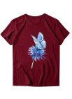 Women's T-shirts Dandelion & Butterfly Print T-shirt