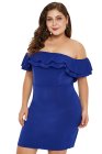 Layered Ruffle Off Shoulder Plus Size Dress