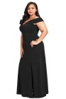 Long Off the Shoulder Plus Size Gown