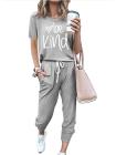 Be Kind Two Piece Outfits Short Sleeve Tracksuit For Women