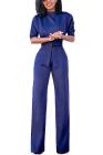 Slanted One Shoulder Wide Leg Jumpsuit