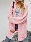 Open Front Oversized Chunky Knit Cardigan with Pocket