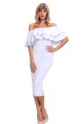 Layered Ruffle Off Shoulder Curvaceous Dress