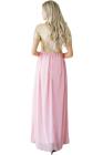 Chiffon Sequin Zipper Back Maxi Dress