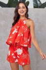 Bohemian Print Halter Romper