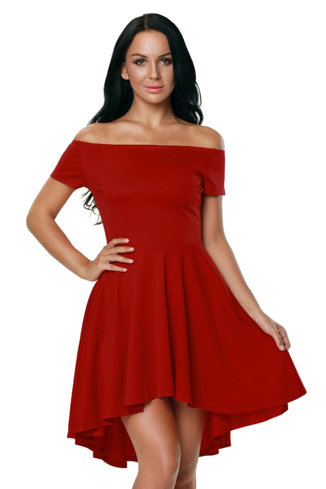 Burgundy All The Rage Skater Dress