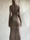 Plus Size Hooded Long Sleeve Maxi Dress Womens Sexy Bodycon Dress