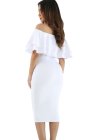 Layered Ruffle Off Shoulder Curvaceous Dress