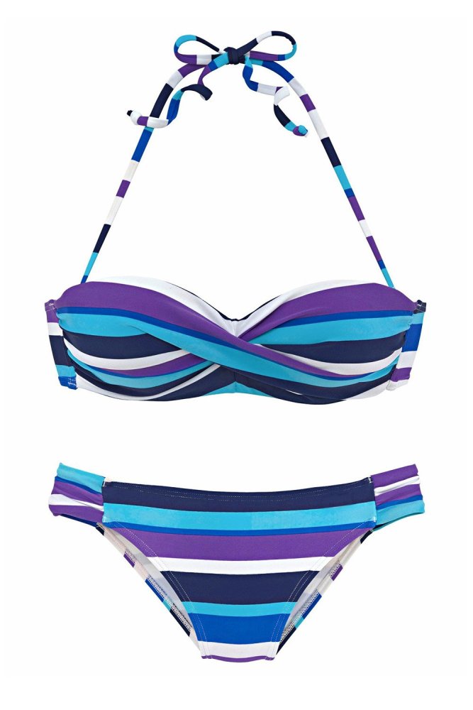 Boho Stripes Push up Bikini Set