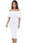 Layered Ruffle Off Shoulder Curvaceous Dress