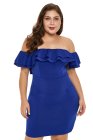 Layered Ruffle Off Shoulder Plus Size Dress