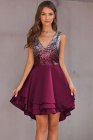 Ombre Sequin Multi Layer Skater Dress