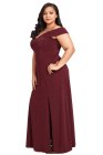 Long Off the Shoulder Plus Size Gown