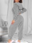 Fluffy Zip Up Onesie Pajama Outfits Sleepwear