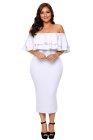Layered Ruffle Off Shoulder Curvaceous Dress