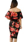 Layered Ruffle Off Shoulder Curvaceous Dress