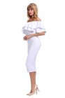 Layered Ruffle Off Shoulder Curvaceous Dress