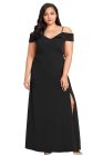 Long Off the Shoulder Plus Size Gown