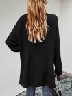 Open Front Oversized Chunky Knit Cardigan with Pocket