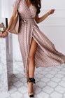 Women's Dresses Polka Dot High Split Maxi Dress