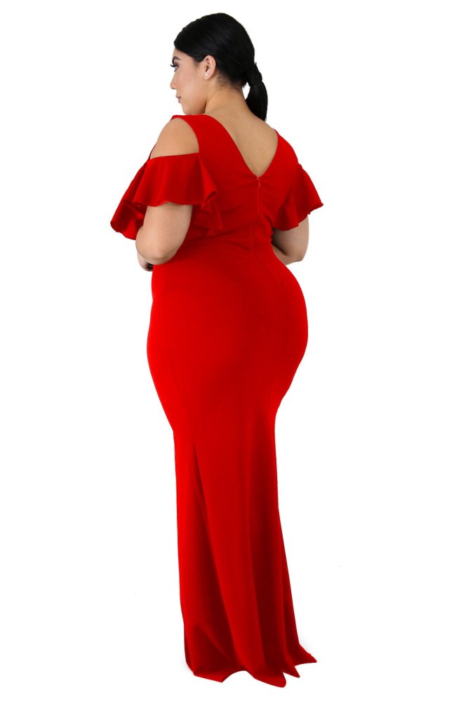 Plus Size Flamous Mermaid Dress