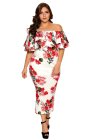Layered Ruffle Off Shoulder Curvaceous Dress