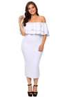 Layered Ruffle Off Shoulder Curvaceous Dress