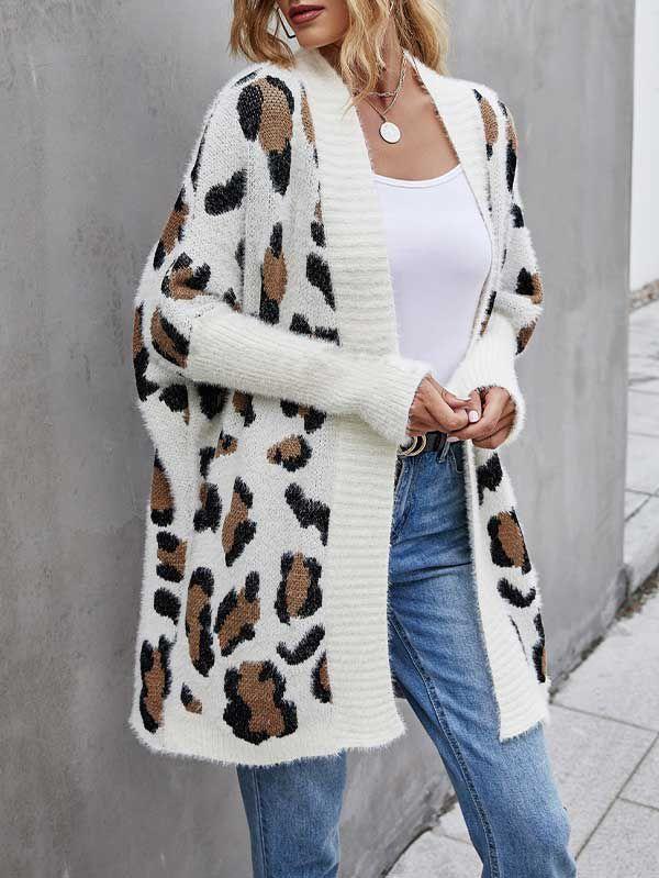 Animal Print Cardigan Womens Open Front Cardigan