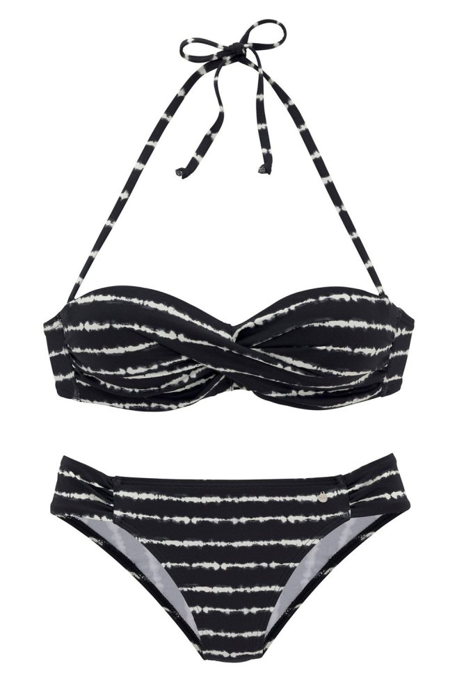 Boho Stripes Push up Bikini Set