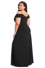 Long Off the Shoulder Plus Size Gown