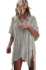 Crochet Knitted Tassel Tie Kimono Beachwear