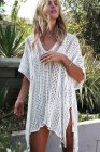 Crochet Knitted Tassel Tie Kimono Beachwear