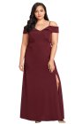 Long Off the Shoulder Plus Size Gown